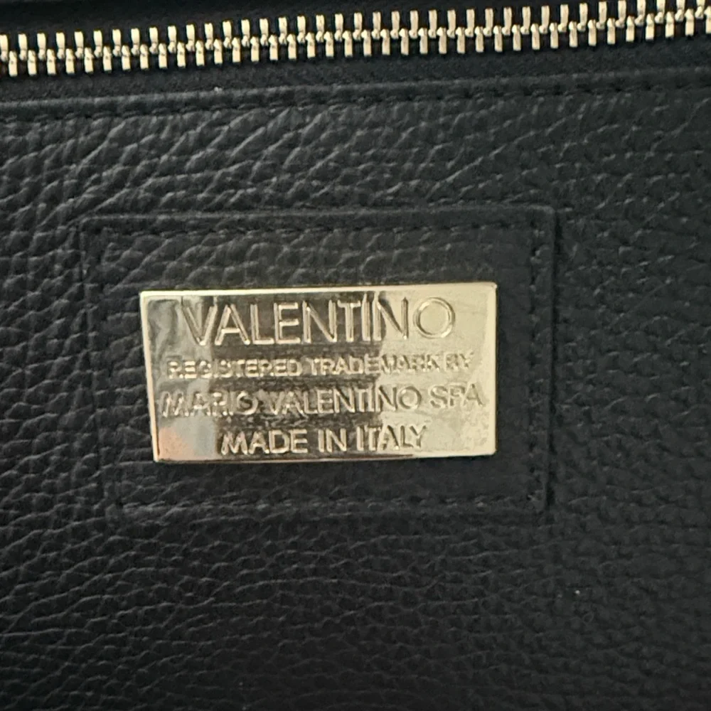 Valentino By Mario Valentino Black Tote with Gold Chain - Picture 3 of 7